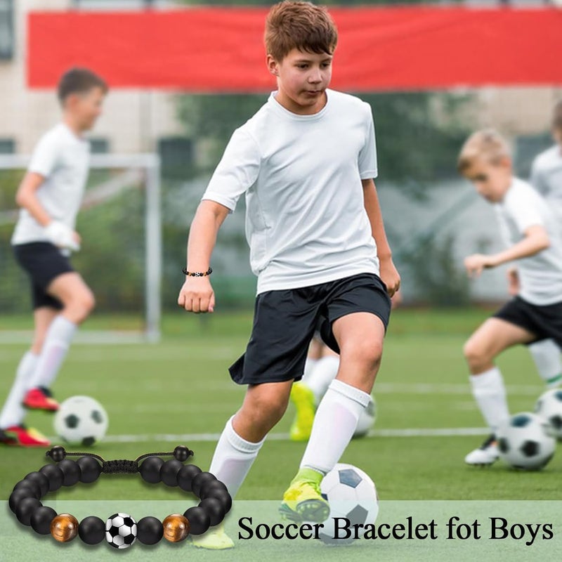 EFVISD Store Soccer Football Basketball Baseball Hockey Bracelet Gifts for Boys Players Team Lovers Son Grandson Brother Nephew Friend as Birthday/Valentines Day/Graduation/Back to School/Christmas Gifts - Image 2